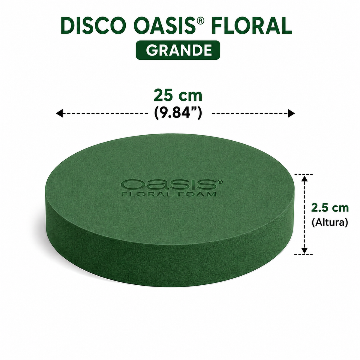 ESPUMA FLORAL OASIS REDONDA ( OASIS ) 10 PIEZAS
