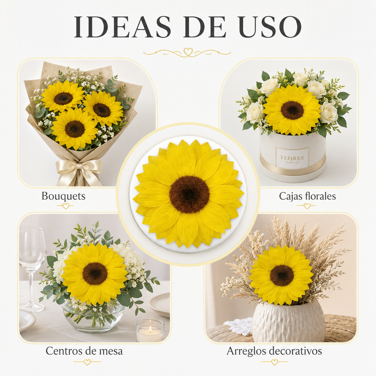 FLOR ETERNA, GIRASOL NATURAL PRESERVADO
