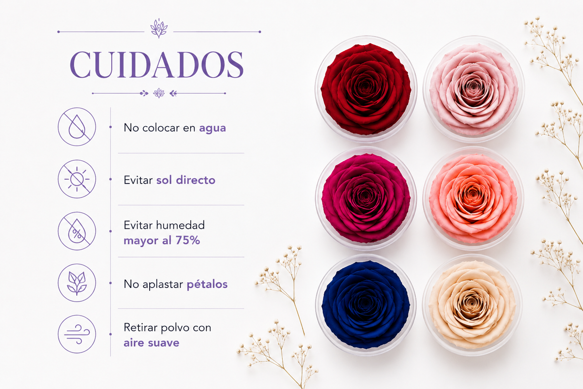 ROSA ETERNA 6 PIEZAS