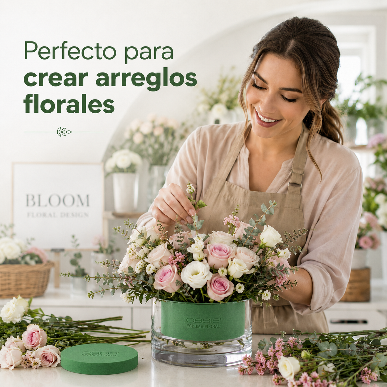 ESPUMA FLORAL OASIS REDONDA ( OASIS )