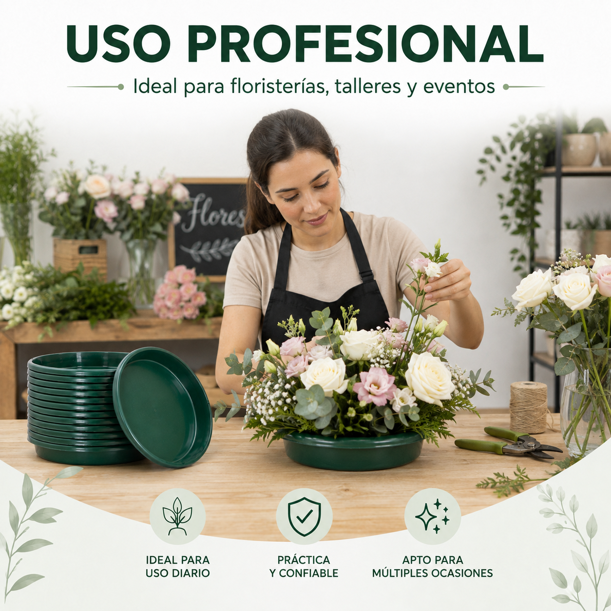 Charolas de Plastico para Arreglo Floral ( 12 Piezas )