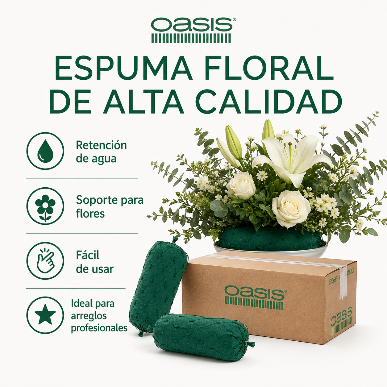 GIRNALDAS DE ESPUMA FLORAL OASIS