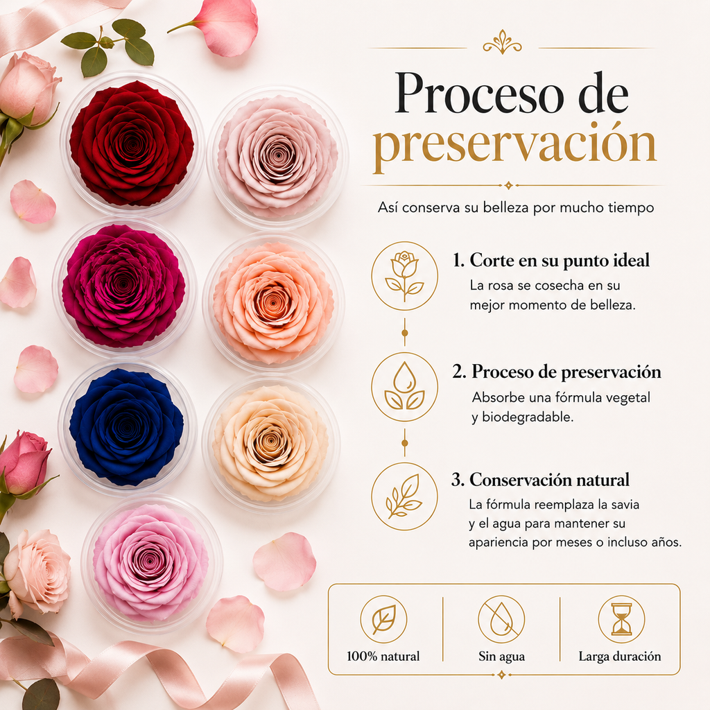 ROSA ETERNA 6 PIEZAS