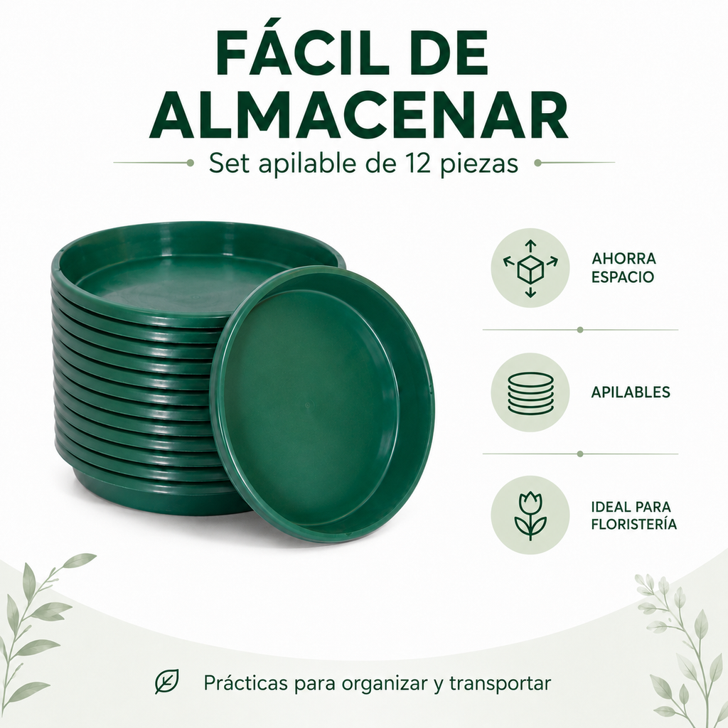 Charolas de Plastico para Arreglo Floral ( 12 Piezas )