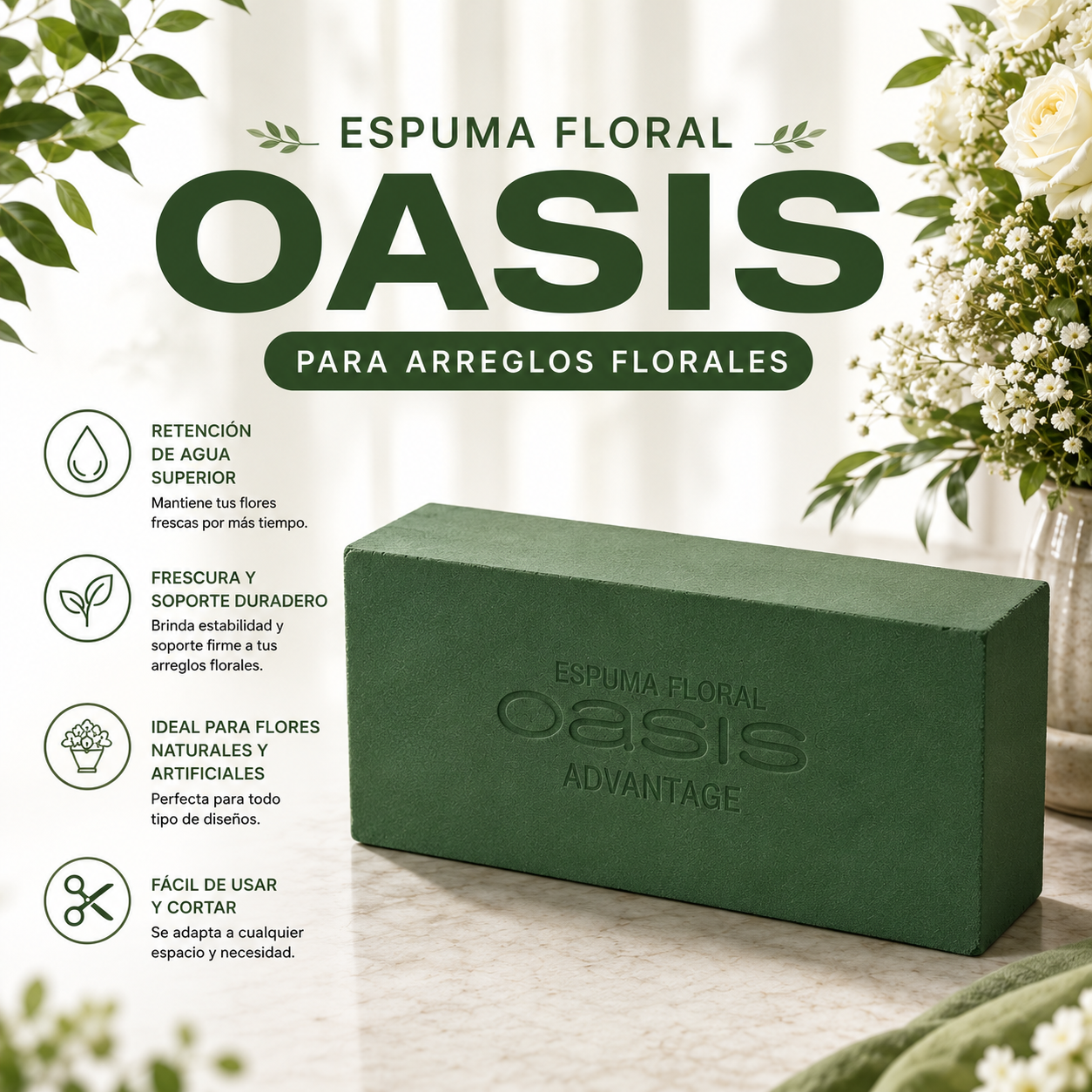 6 Tabiques de Espuma Floral Oasis