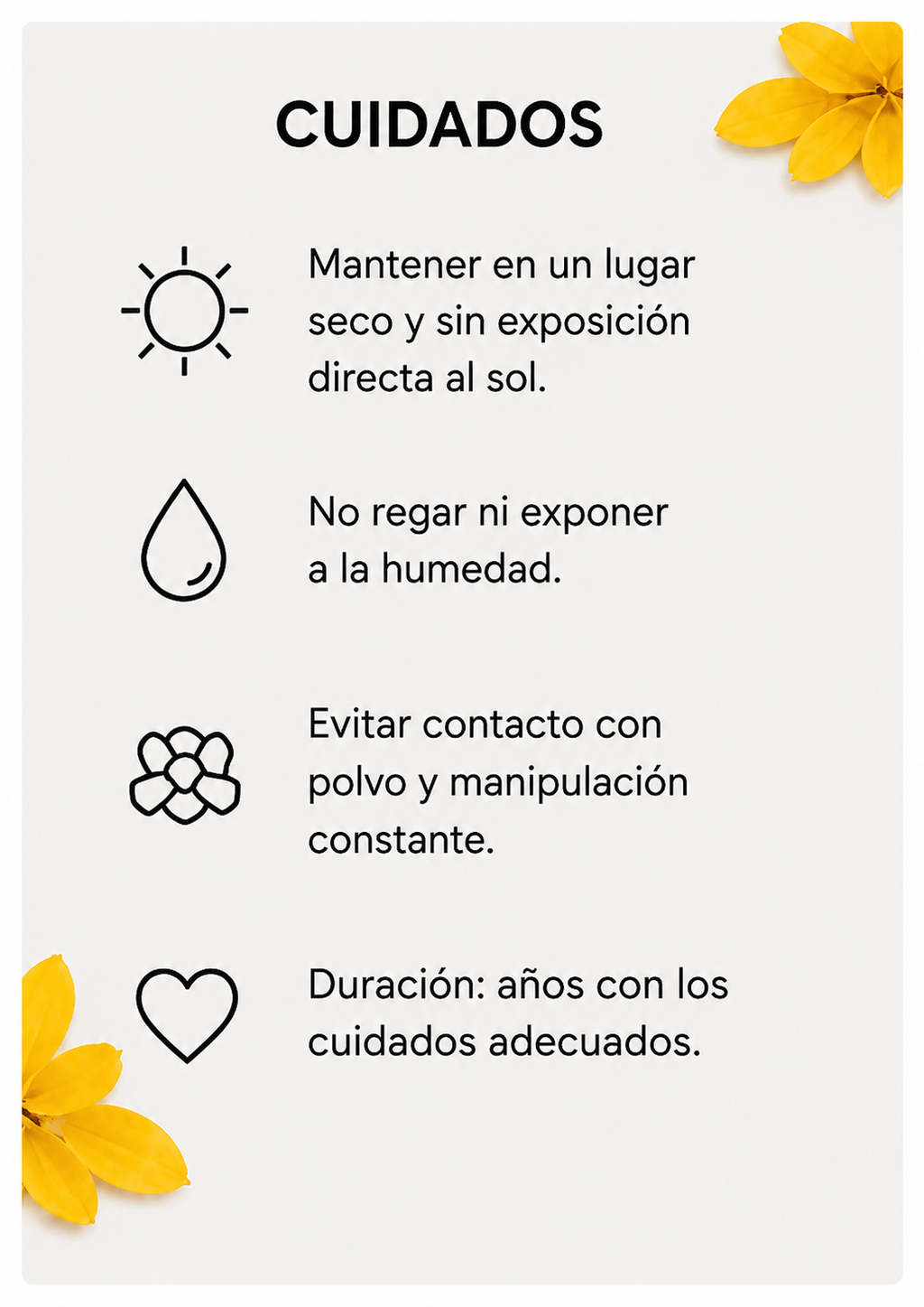 FLOR ETERNA, GIRASOL NATURAL PRESERVADO