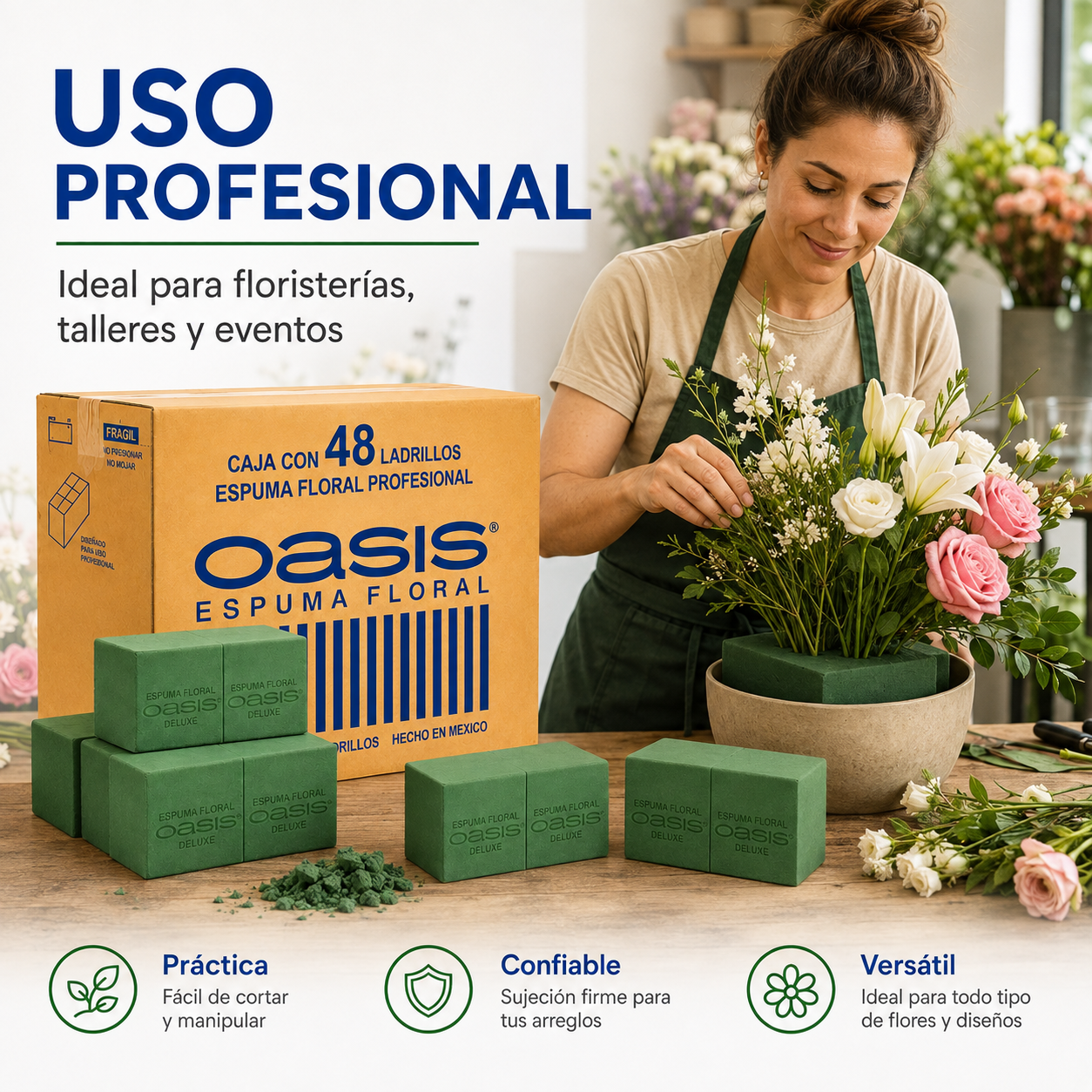 OASIS FLORAL ADVANTAGE CAJA CON 48 PIEZAS