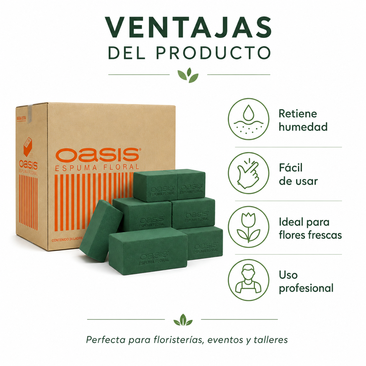 TABIQUE DE OASIS MAGNA 54 PIEZAS CAJA COMPLETA