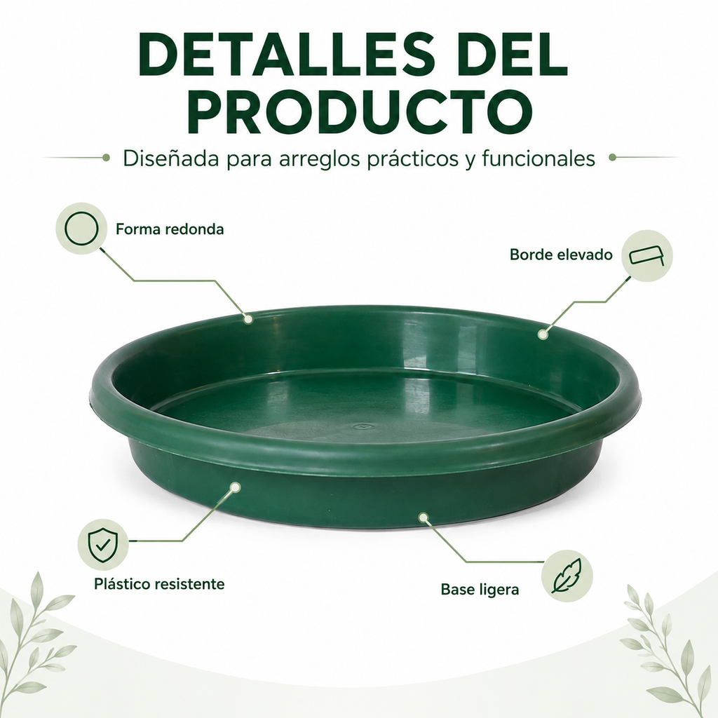 Charolas de Plastico para Arreglo Floral ( 12 Piezas )
