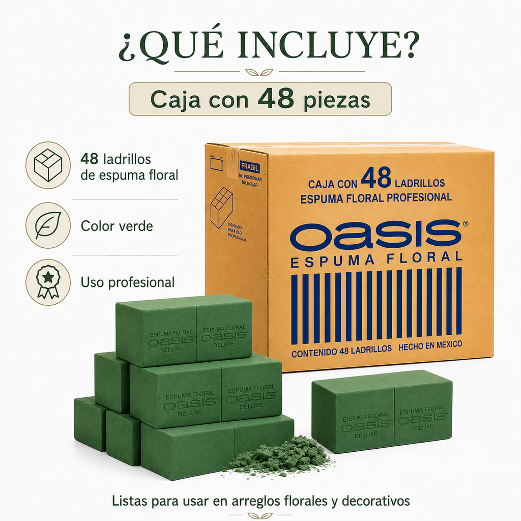 OASIS FLORAL ADVANTAGE CAJA CON 48 PIEZAS