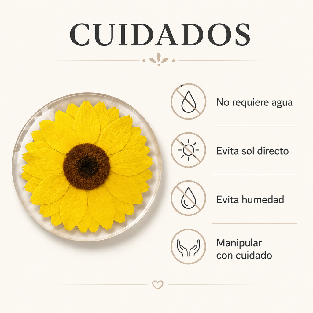 GIRASOL NATURAL PRESERVADO ( FLOR ETERNA )